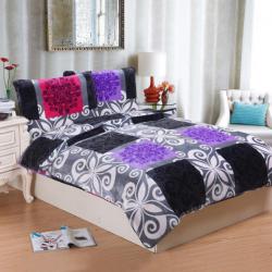 Povlečení mikroflanel  Motýl fialový 140x200+70x90