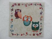 Povlak na polštářek - Tři sovičky